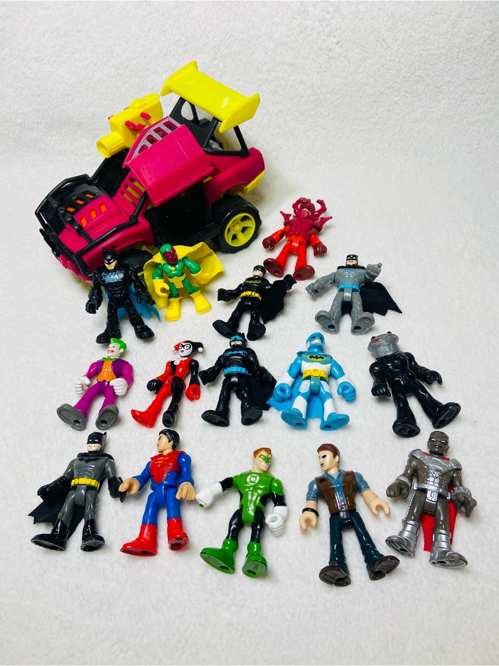 Imaginext DC Comics Superhero Lot Batman Two-Face Car Steel Joker Extras